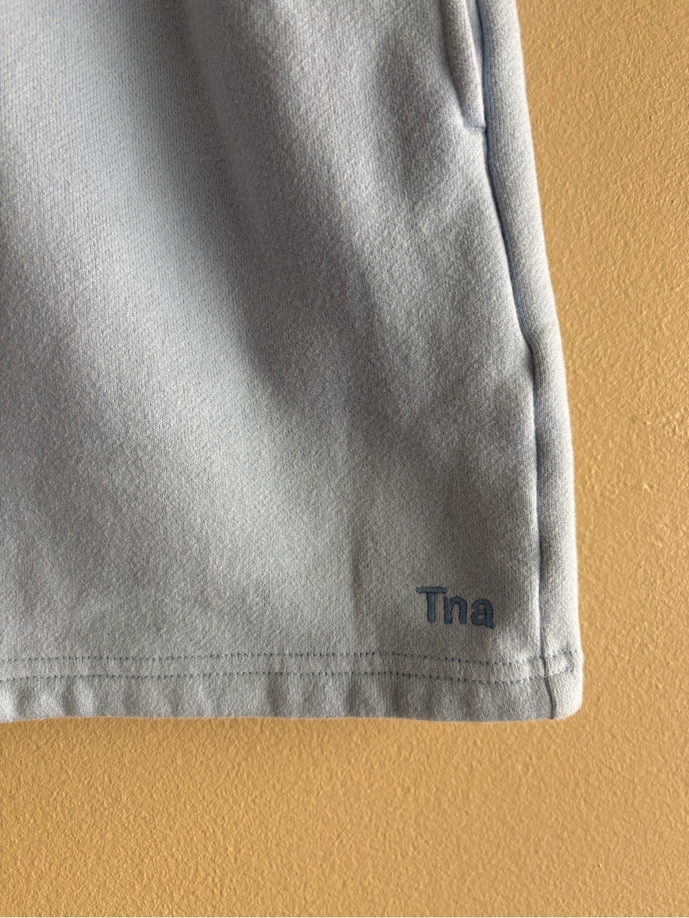TNA Cozy Fleece Boyfriend Mini Skirt Light Blue Size Large Aritzia Lounge Skirt - Picture 3 of 13